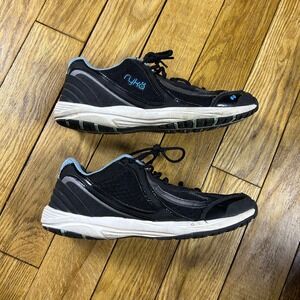 Ryka Dash 3 Black Blue Athletic‎ Shoes Womens Size 6.5 M Sneaker
